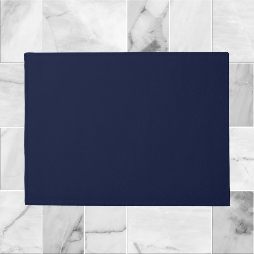 Midnight Navy Blue Solid Color Doormat