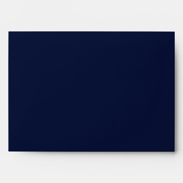 Midnight Navy Blue Solid Color Envelope (Front)
