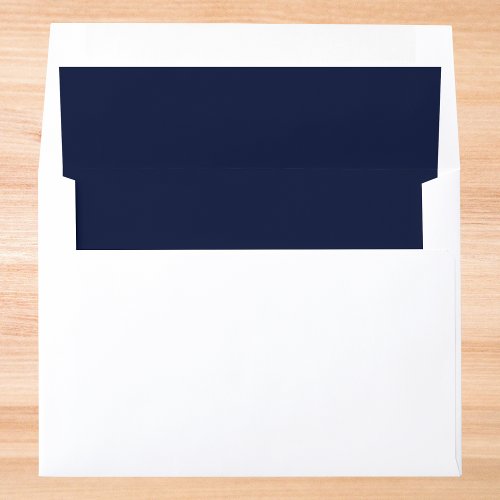 Midnight Navy Blue Solid Color Envelope Liner