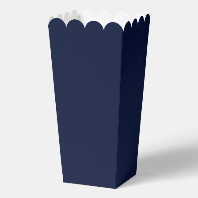 Midnight Navy Blue Solid Color Favor Boxes (Front)