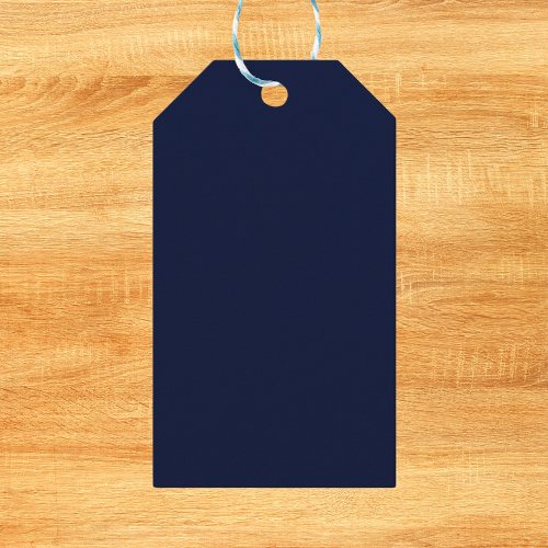 Midnight Navy Blue Solid Color Gift Tags