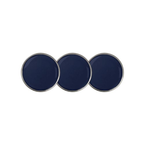 Midnight Navy Blue Solid Color Golf Ball Marker