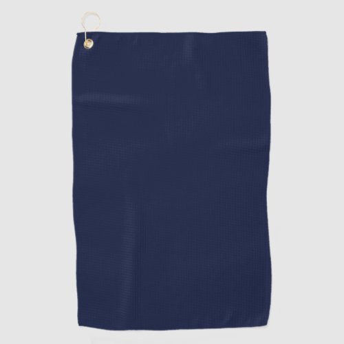 Midnight Navy Blue Solid Color Golf Towel