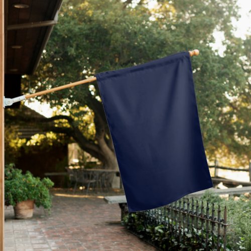 Midnight Navy Blue Solid Color House Flag