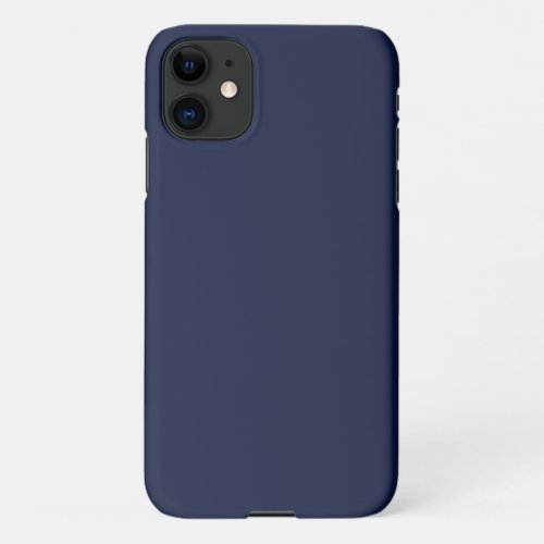 Midnight Navy Blue Solid Color iPhone 11 Case