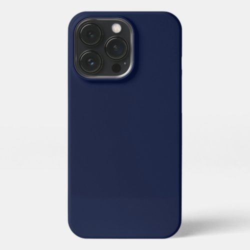 Midnight Navy Blue Solid Color iPhone 13 Pro Case