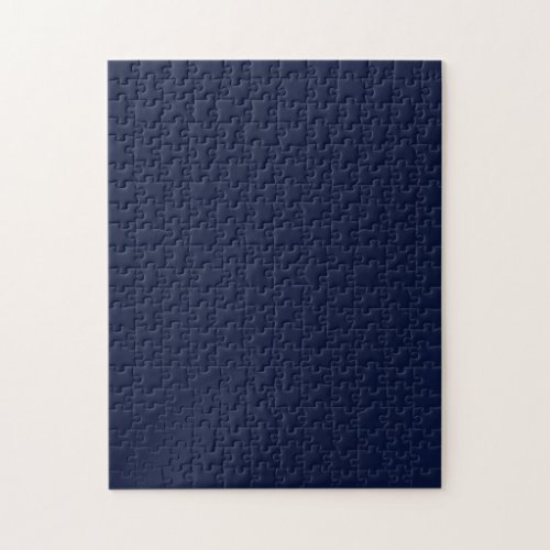 Midnight Navy Blue Solid Color Jigsaw Puzzle