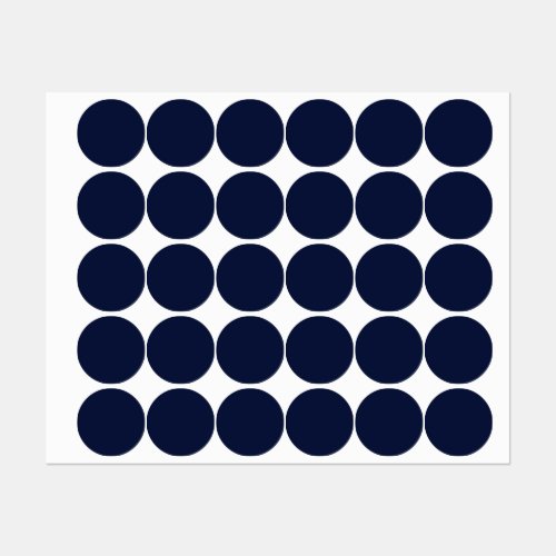 Midnight Navy Blue Solid Color Labels