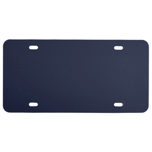 Midnight Navy Blue Solid Color License Plate