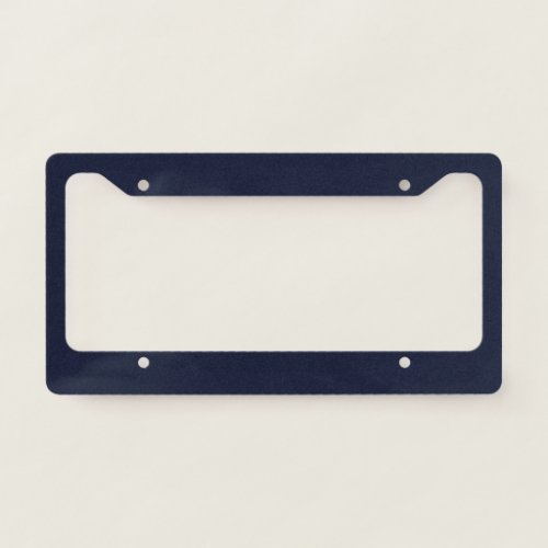 Midnight Navy Blue Solid Color License Plate Frame