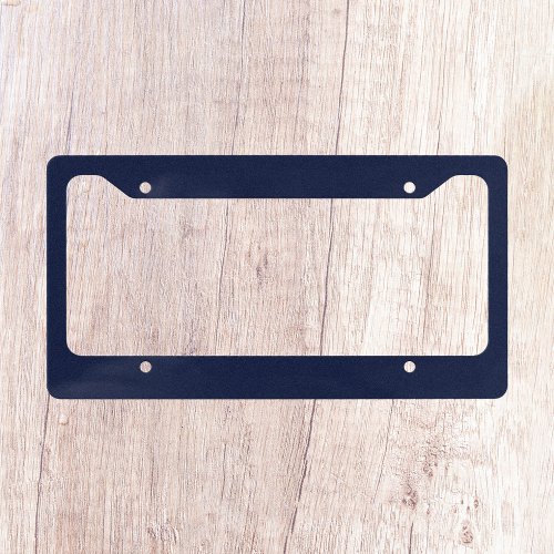 Midnight Navy Blue Solid Color License Plate Frame