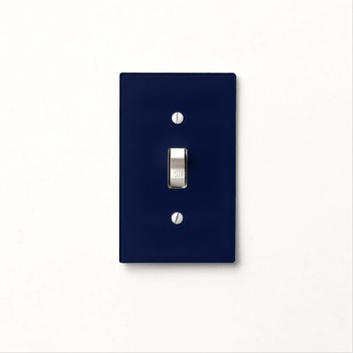Midnight Navy Blue Solid Color Light Switch Cover