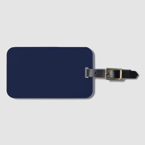 Midnight Navy Blue Solid Color Luggage Tag