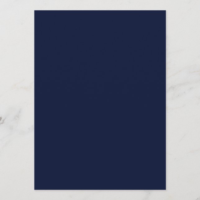 Midnight Navy Blue Solid Color Menu (Front)