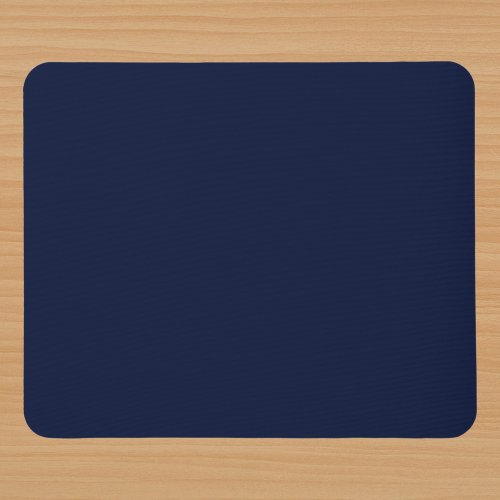 Midnight Navy Blue Solid Color Mouse Pad
