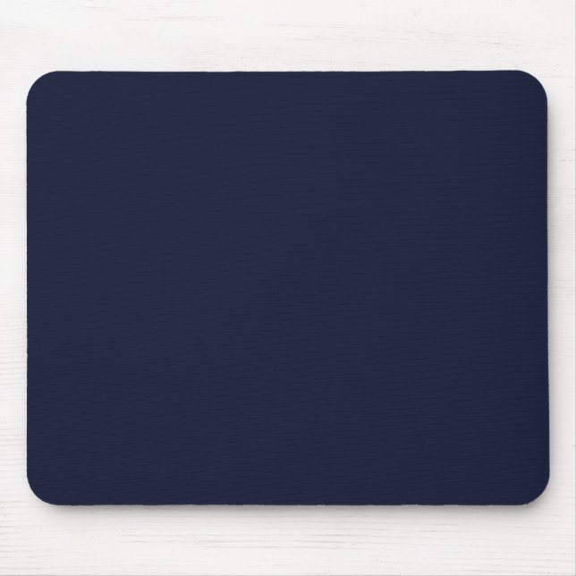 Midnight Navy Blue Solid Color Mouse Pad (Front)