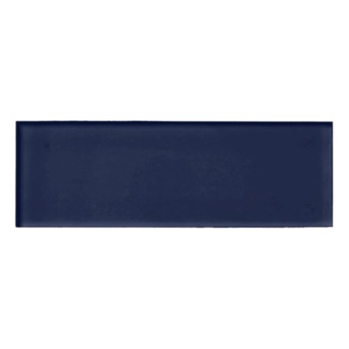 Midnight Navy Blue Solid Color Name Tag