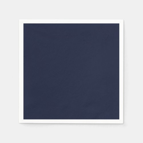 Midnight Navy Blue Solid Color Napkins