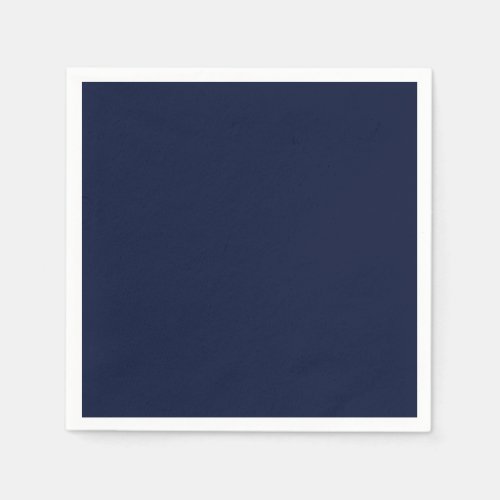 Midnight Navy Blue Solid Color Napkins