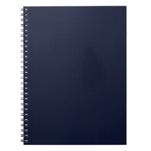 Midnight Navy Blue Solid Color Notebook