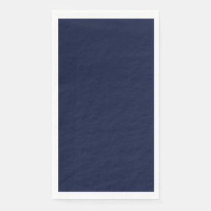 Midnight Navy Blue Solid Color Paper Guest Towels