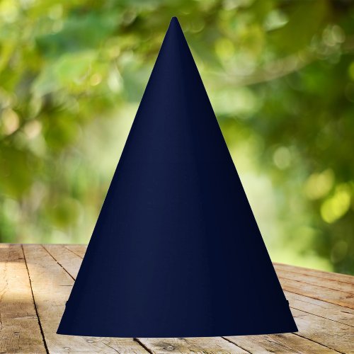 Midnight Navy Blue Solid Color Party Hat