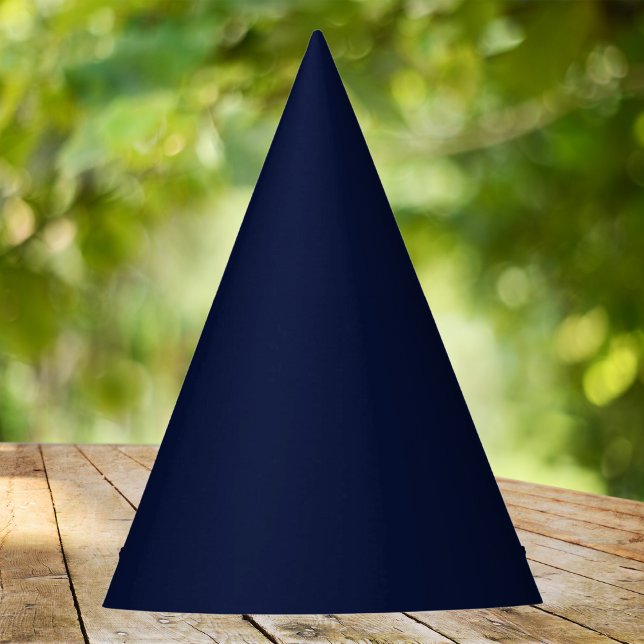 Midnight Navy Blue Solid Color Party Hat (Creator Uploaded)