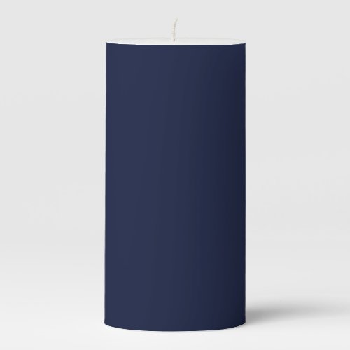 Midnight Navy Blue Solid Color Pillar Candle