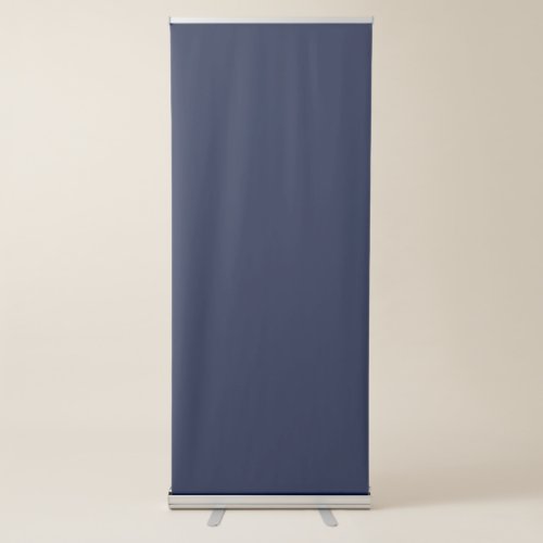 Midnight Navy Blue Solid Color Retractable Banner