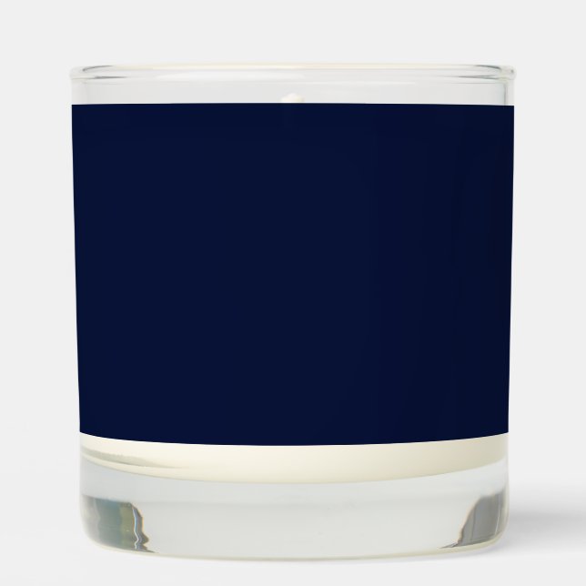 Midnight Navy Blue Solid Color Scented Candle (Front)