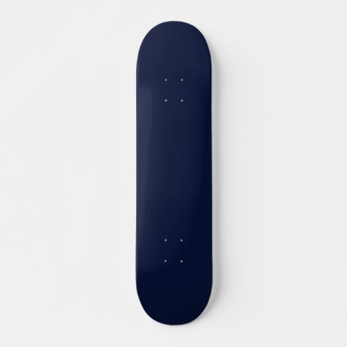 Midnight Navy Blue Solid Color Skateboard