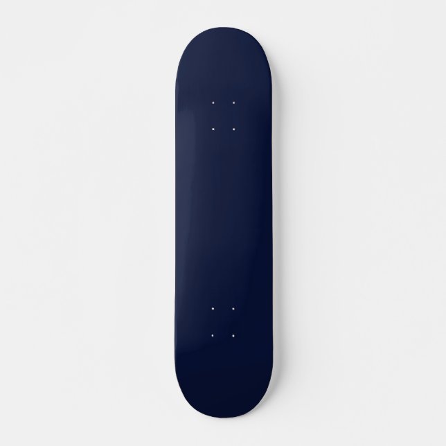 Midnight Navy Blue Solid Color Skateboard (Front)