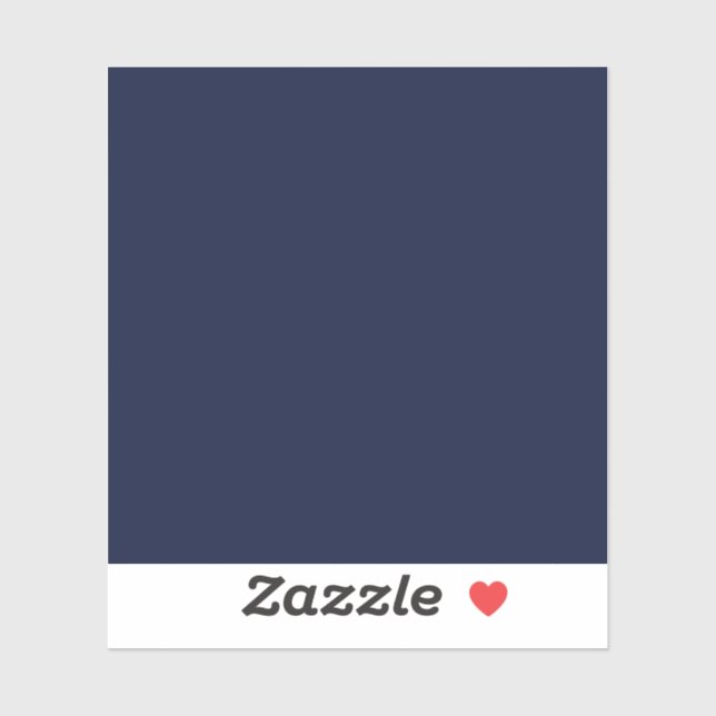 Midnight Navy Blue Solid Color Sticker (Sheet)