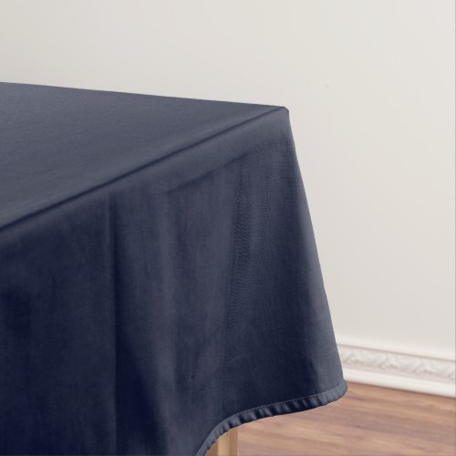 Midnight Navy Blue Solid Color Tablecloth