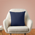 Midnight Navy Blue Solid Color  Throw Pillow at Zazzle