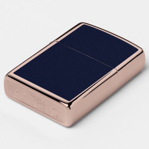 Midnight Navy Blue Solid Color Zippo Lighter