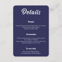 Midnight Navy Blue Wedding Details