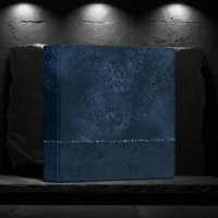 Midnight Navy Romance | Blue Satiny Grunge Damask
