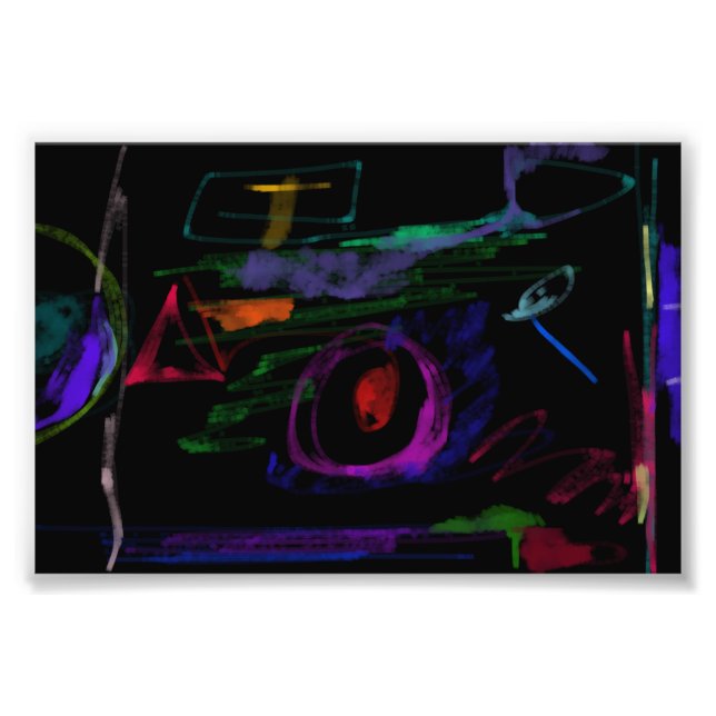 Midnight Neon  Luminescent Echoes Photo Print (Front)