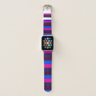 Midnight neon stripes apple watch band