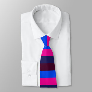 Midnight neon stripes neck tie