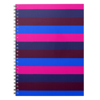 Midnight neon stripes notebook