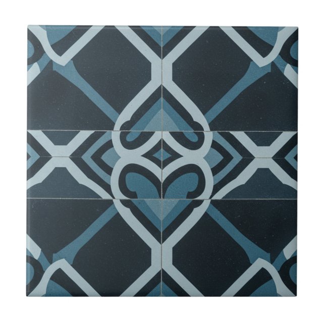 Midnight Ocean Colors Tile design (Front)