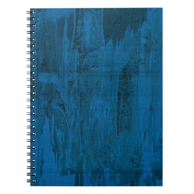 Midnight Ocean Waves | Abstract Deep Blue  Notebook (Front)