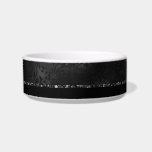 Midnight Onyx Romance | Black Satiny Grunge Damask Bowl<br><div class="desc">Rich sophisticated 90s style grunge is all grown up with this edgy distressed satin rose damask, luxurious velvet, and faux glitter trim in a dramatic dark moody jewel tone and dusky hue palette. This vintage 1990s unisex mixed medium abstract texture adds the perfect pop of color and personal style. For...</div>