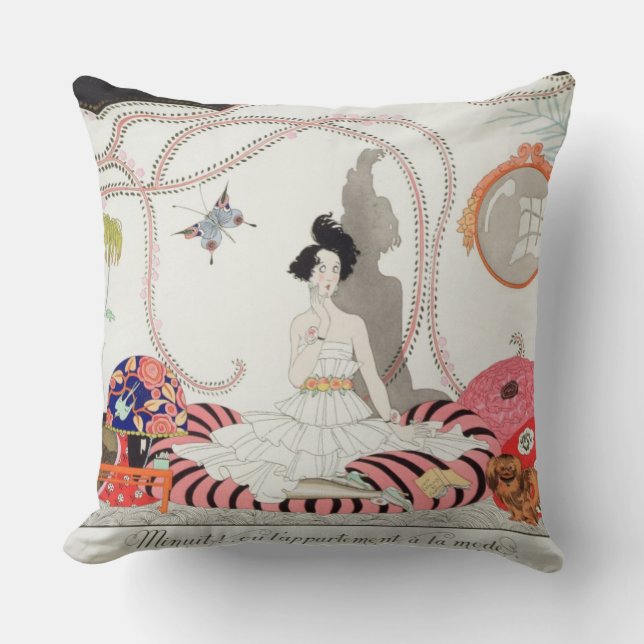 Midnight! or The Fashionable Apartment, 1920 (poch Throw Pillow (Front)