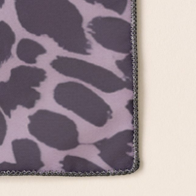 Midnight Orchid Luxe Leopard Pattern Scarf (Detail)
