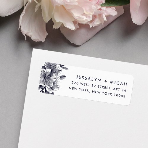 Midnight Orchid Return Address Label