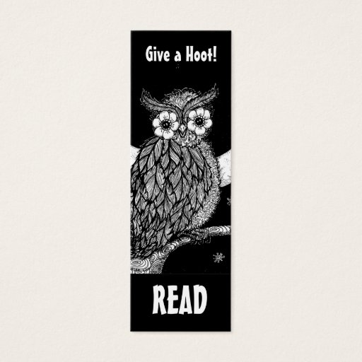 Customizable Midnight Owl Book Mark Business Card Templates