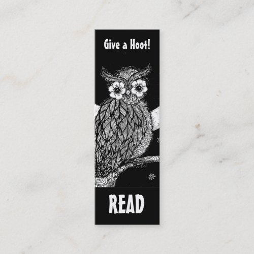 Midnight Owl Book Mark Mini Business Card